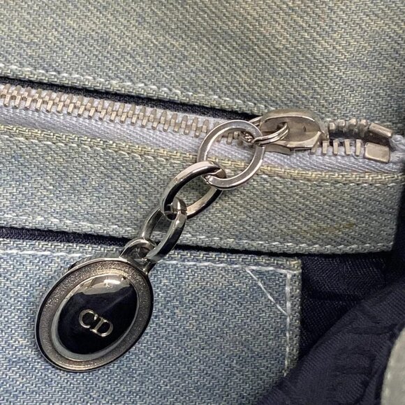 Auth DIOR/ChristianDior Lady Dior Light Blue Denim Tote Bag - Picture 12 of 16